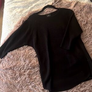 Black worthington sweater; size x-small; zipper details on both sides